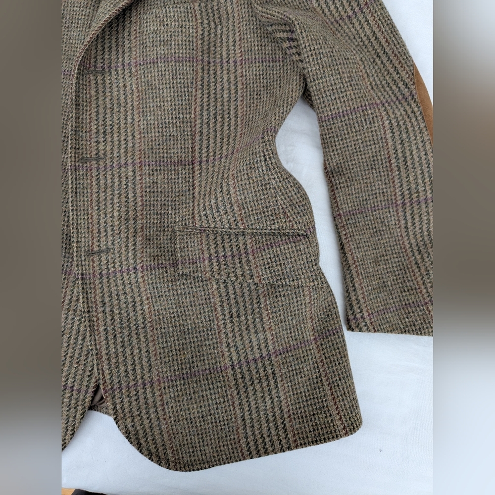 Ralph Lauren Brown Tan Sport Coat with Herringbone Pattern - Picture 11 of 15